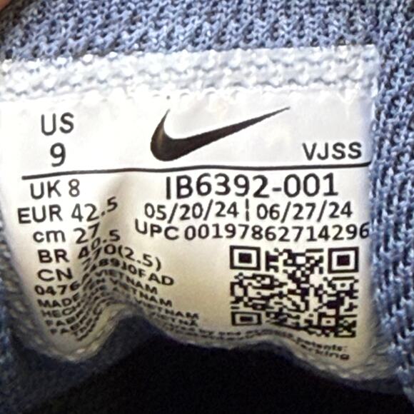 Nike Air Max 90 Smoke Grey Diffused IB6392 001 Size 9 Blue Black Mesh Low Top - Picture 10 of 10